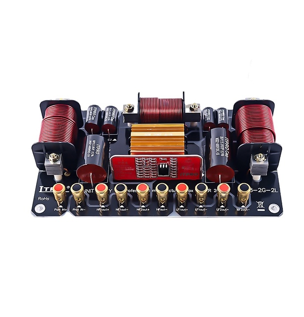 2000W 2 Way Tweeter Bass Speaker Crossover Two Way Divider Double Treble Woofer Frequency Divider Stage Crossover Filter