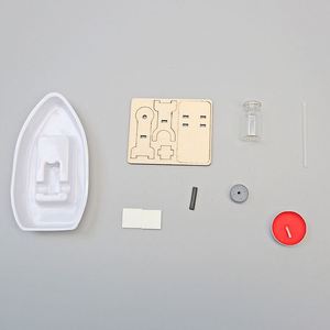 Kit d'expérimentation scientifique et technologique STEM en bois, petit bateau à vapeur à construire soi-même, pour les élèves du primaire et du secondaire, physique - Product Image 2
