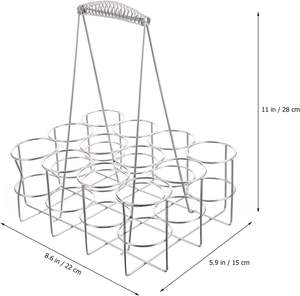 Beer Caddy Metal 12 Bottle Beer Holder Drink Carrier Beverage Delivery Soda Wine Rack Basket per Bar Pub <span class=keywords><strong>portabottiglie</strong></span> d'<span class=keywords><strong>acqua</strong></span> - Product Image 1