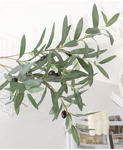 Hoja de Olivo Artificial de Alta Simulación, Flor Decorativa Ligera, Duradera <span class=keywords><strong>y</strong></span> Ecológica, Decoración de Plantas Verdes para Interiores <span class=keywords><strong>y</strong></span> Bodas - Product Image 2