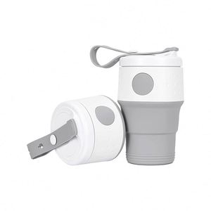 Gobelets pliables en plastique personnalisés avec logo, 395 ml, vente en gros, gobelets pliables de voyage en silicone - Product Image 1