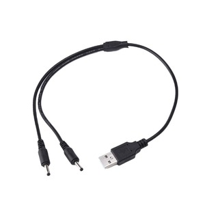 DC <strong>Plug</strong> 2 <strong>in</strong> 1 <strong>USB</strong> a to Dual DC 35*135 / DC 55*25 Cable Splitter Y Fast Charging Cable Power Cord - Product Image 1