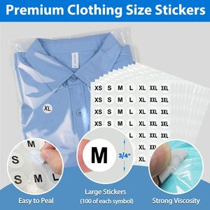 <b>Clear</b> Plastic T-Shirt <b>Bags</b> 9x12 Inch with Size Stickers 100 Pcs Disposable Packaging for Clothing Storage and Display - Product Image 3