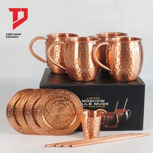 Set di Tazze <span class=keywords><strong>Moscow</strong></span> Mule in Rame Puro con Design Europeo e Americano per Cocktail e Birra - Product Image 2