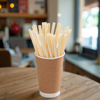 Paille PHA, paille à boire durable, biodégradable, compostable, sans plastique, paille écologique pour les cafés et l'usage quotidien