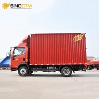 Camionnette Sinotruk Howo 4x2 légère à bas prix, 1-3 tonnes, moteur diesel, petit camion de fret à carrosserie fermée, à vendre