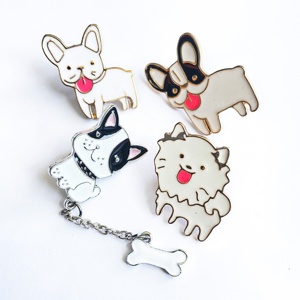 Broche de fabricante de esmalte suave de animales de Anime, broche de diseño de perro, Pin Kpop - Product Image 6