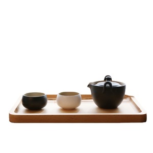 Japanese Style Beechwood <b>Tray</b> Set Rectangular And Round Serving <b>Trays</b> For <b>Tea</b> Hotel Restaurant Use - Product Image 5