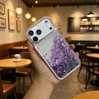 Coque de téléphone OEM DIY antichoc en TPU avec paillettes liquides et sable mouvant pour iPhone 18 17 16 15 14 13 Series Pro Max