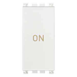 <b>Push</b> <b>Button</b> <b>Switch</b> 10A 1P NO+NC White With ON Symbol - Product Image 1