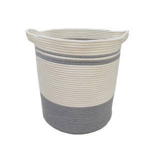 Panier de rangement tissé en corde de coton de style Grand panier Landry Grand organisateur de jouets Catalpa Yao Nouveau panier tissé pliable 16X24 - Product Image 2