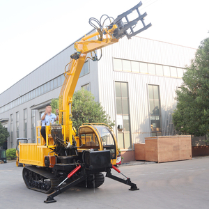 Fabrikpreis 8 Tonnen Hydraulischer Raupendumper Heimgebrauch Gummiketten-<span class=keywords><strong>Dumper</strong></span> Garten-Raupentransporter mit Holzgreifer - Product Image 2