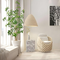 Plantas Verdes de Interior de Alta Gama, Simulación de Ficus Lyrata, Girasol de Cola Suelta, Plátano del Viajero, Todas en Macetas de Plástico PVC