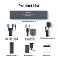 Commutateur KVM USB 8 ports, haute résolution 4K, contrôle de 8 ordinateurs avec un seul clavier et une souris, compatibilité multi-systèmes