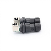 Connecteur RJ45 intelligent à angle droit 8P8C pour panneau frontal avec câble, étanche, pour Ethernet
