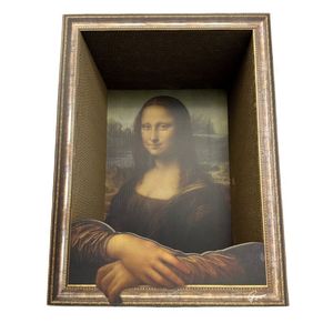 سرير خدش للقطط على شكل لوحة فنية للموناليزا، لوحة زيتية رباعية الأبعاد، إطار للقطط، عش مستوحى من اللوحات العالمية الشهيرة - Product Image 5