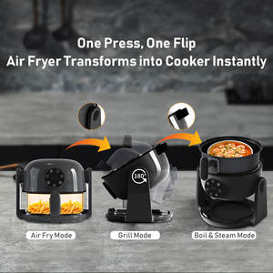 <span class=keywords><strong>Friggitrice</strong></span> ad aria digitale da <span class=keywords><strong>2</strong></span> <span class=keywords><strong>litri</strong></span> con vaso in vetro a vista <span class=keywords><strong>friggitrice</strong></span> multifunzione a convezione per cucina a vapore - Product Image 4