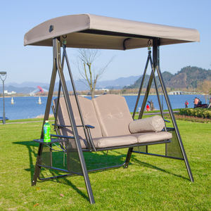 Ensemble de chaise balançoire économique banc suspendu de jardin extérieur avec auvent <span class=keywords><strong>hamac</strong></span> <span class=keywords><strong>deux</strong></span> <span class=keywords><strong>places</strong></span> pour adultes décor de cour - Product Image 5