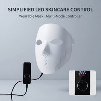 Masque LED en silicone 4D avec lumière rouge, bleue et double infrarouge proche pour les soins du visage