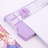 Mini Macaron en plastique de dessin animé A5 coupe-papier manuel de grand livre étudiant coupe-papier pour enfants