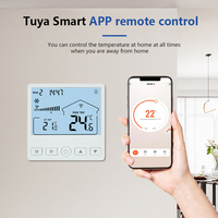 Termostat WiFi cerdas, kontrol suara LCD kontrol suara, termostat dua dalam satu untuk AC dan pengontrol pemanas lantai