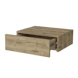 DB Vienna, mesita de noche flotante moderna nórdica montada en la pared, elegante y espacioso cajón de madera maciza, almacenamiento para uso en dormitorio y apartamento - Product Image 4