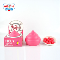 Hoogwaardige roze gummy poep mango jam gevulde poepvormige snoepjes kleurrijke gummy halal poep dulces voor de supermarkt