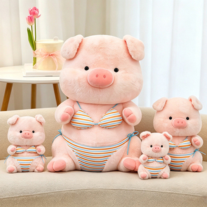ตุ๊กตา<span class=keywords><strong>หมู</strong></span>สีชมพูเหมือนจริงพร้อมชุดบิกินี่ ของเล่นตุ๊กตาขนนุ่มสำหรับถ่ายภาพธีมชายหาดฤดูร้อน ขายส่งจากโรงงาน รับผลิตแบบ OEM ODM - Product Image 2