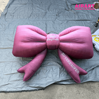 Nœud papillon gonflable géant personnalisé, nœud gonflable en tissu Oxford 420D avec impression de logo pour vitrine de centre commercial, promotion de marque, événement
