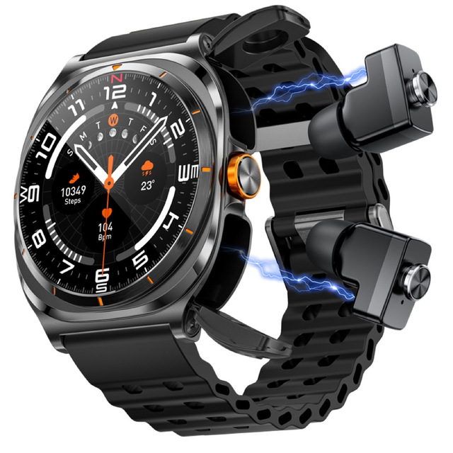 Smart Watch Outdoor Sports Life Waterproof Music Player Answer Calls Sleep Tracking 7-14 Days Battery Life Silicone Band