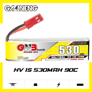 Batería LiPo GNB GAONENG 1S 3.8V HV 530mah 90C con Cable JST para Aviones RC FPV, Drones sin Escobillas, Mini Micro Whoops, PowerWhoop Quads - Product Image 3