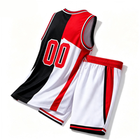 Maillot d'entraînement de basket-ball en mesh personnalisé noir pour équipe
