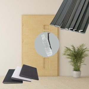 Guarnizione Adesiva in <span class=keywords><strong>Spugna</strong></span> Rivestita in PU per Porte, Isolante per Armadi e Ante - Product Image 1