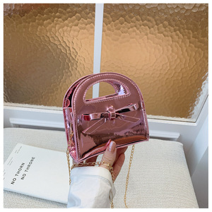 Bolsos de Mano <span class=keywords><strong>Pequeños</strong></span> para Niñas, Lindos Bolsos Cruzados con Lazo, Bolsos Brillantes de Lujo al por Mayor - Product Image 5
