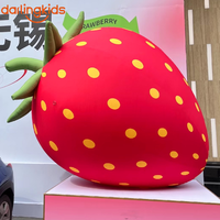 Fruits gonflables pour la publicité en plein air, ballon géant gonflable en forme de fraise pour la décoration
