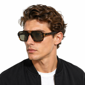 Logo Custom 2026 Retro Women Rivets Double Bridges Polarized Sun Glasses UV400 TR90 Small Frame <b>Square</b> <b>Sunglasses</b> for <b>Men</b> - Product Image 1