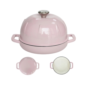 2026 <span class=keywords><strong>Cocotte</strong></span> en fonte émaillée robuste <span class=keywords><strong>pour</strong></span> la cuisson du pain au levain, avec double couvercle et poignées, compatible four et <span class=keywords><strong>induction</strong></span> - Product Image 2