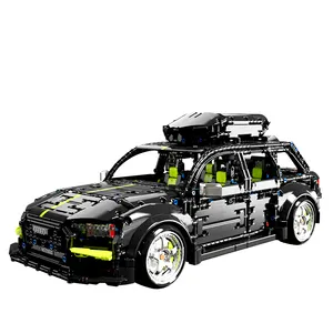 Toys Manufacturing T5023 1:10 RS6 Avant Racing Car Estate Wagon static Technic Moc Bricks Building Blocks Sports Car Toy