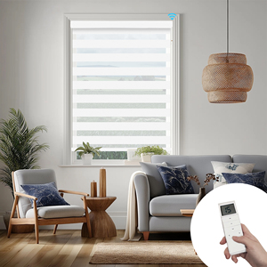 SAMADHI New Design Colourful Black Blackout Light Filtering Tela De Smart Control Motorized zebra Blinds <b>Shades</b> for <b>Window</b> - Product Image 1