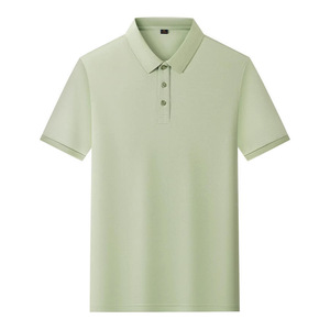 Polo uni en polyester, anti-humidité, à manches courtes, pour usage quotidien - Product Image 3