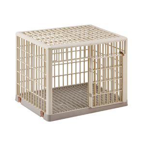 Grande cage intérieure <span class=keywords><strong>pour</strong></span> animaux de compagnie avec porte coulissante séparée, bac en plastique respirant, style classique <span class=keywords><strong>pour</strong></span> chiens, motif uni - Product Image 1