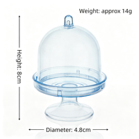 Boîte d'emballage alimentaire transparente dorée en plastique faite à la main, en forme de plateau, pour bonbons, friandises, cadeaux, mariage, anniversaire, sucre