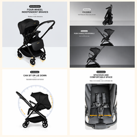 Poussette bébé 3 en 1 à cadre en aluminium, légère, facile à plier, compacte, poussette de voyage