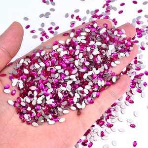 OLeeya Vente en gros de strass ovales 3*5mm, 1440 pièces, à dos plat, cristaux de forme spéciale pour nail art, pierres 3D pour décoration personnalisée - Product Image 5