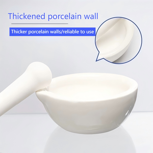 Mortier en céramique épaissi laboratoire <span class=keywords><strong>de</strong></span> <span class=keywords><strong>chimie</strong></span> meulage ménage médecine chinoise mâche tige <span class=keywords><strong>de</strong></span> meulage - Product Image 2