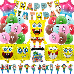 Venta al por mayor <span class=keywords><strong>de</strong></span> Bob Esponja <span class=keywords><strong>película</strong></span> <span class=keywords><strong>de</strong></span> dibujos animados personaje globo <span class=keywords><strong>de</strong></span> látex bandera pastel Topper Set para niños decoración <span class=keywords><strong>de</strong></span> fiesta <span class=keywords><strong>de</strong></span> cumpleaños - Product Image 2