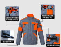 Logo personnalisé veste de travail épaisse pour hommes ouvrier d'usine industrielle combinaison de travail de soudage mécanicien uniforme à coutures renforcées