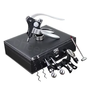 Boîte en cuir Cheerfast grand cadeau ouvre-vin ensemble <span class=keywords><strong>tire</strong></span>-<span class=keywords><strong>bouchon</strong></span> <span class=keywords><strong>à</strong></span> <span class=keywords><strong>levier</strong></span> <span class=keywords><strong>vertical</strong></span> en forme de lapin et boîte-cadeau personnalisée <span class=keywords><strong>tire</strong></span>-<span class=keywords><strong>bouchon</strong></span> lapin - Product Image 1