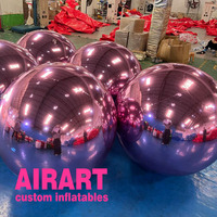 Ballon miroir rose gonflable pour décoration de mariage romantique, sur mesure, différentes couleurs