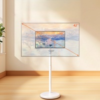 Support de moniteur en acier extensible et réglable portable gratuit, support de sol, élévateur, roues, gestion des câbles pour supports de télévision, chariots